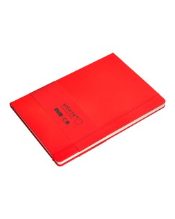 Cuaderno con gomilla antartik notes tapa dura a4 hojas lisas rojo 100 hojas 80 gr fsc