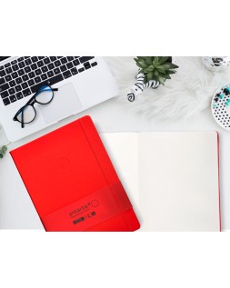 Cuaderno con gomilla antartik notes tapa dura a4 hojas lisas rojo 100 hojas 80 gr fsc