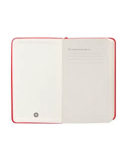 Cuaderno con gomilla antartik notes tapa dura a6 hojas cuadricula rojo 100 hojas 80 gr fsc