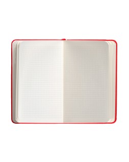 Cuaderno con gomilla antartik notes tapa dura a6 hojas cuadricula rojo 100 hojas 80 gr fsc