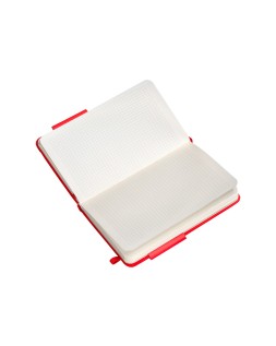 Cuaderno con gomilla antartik notes tapa dura a6 hojas cuadricula rojo 100 hojas 80 gr fsc