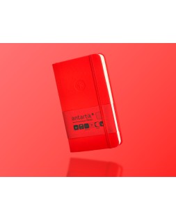 Cuaderno con gomilla antartik notes tapa dura a6 hojas cuadricula rojo 100 hojas 80 gr fsc