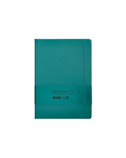 Cuaderno con gomilla antartik notes tapa dura a4 hojas cuadricula verde aguamarina 100 hojas 80 gr