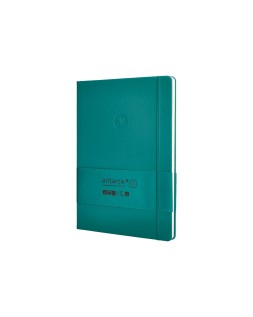 Cuaderno con gomilla antartik notes tapa dura a4 hojas cuadricula verde aguamarina 100 hojas 80 gr