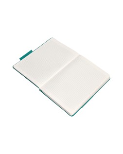 Cuaderno con gomilla antartik notes tapa dura a4 hojas cuadricula verde aguamarina 100 hojas 80 gr