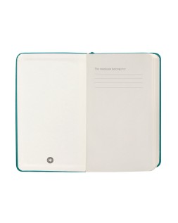 Cuaderno con gomilla antartik notes tapa dura a6 hojas lisas verde aguamarina 100 hojas 80 gr fsc