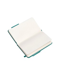 Cuaderno con gomilla antartik notes tapa dura a6 hojas lisas verde aguamarina 100 hojas 80 gr fsc