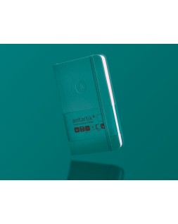 Cuaderno con gomilla antartik notes tapa dura a6 hojas lisas verde aguamarina 100 hojas 80 gr fsc