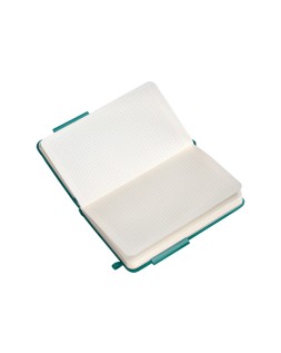 Cuaderno con gomilla antartik notes tapa dura a6 hojas cuadricula verde aguamarina 100 hojas 80 gr