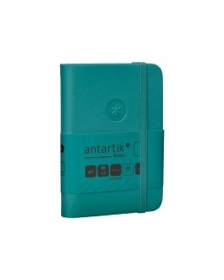 Cuaderno con gomilla antartik notes tapa dura a7 hojas lisas verde aguamarina 80 hojas 80 gr fsc