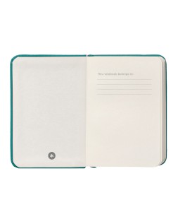 Cuaderno con gomilla antartik notes tapa dura a7 hojas lisas verde aguamarina 80 hojas 80 gr fsc