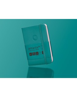 Cuaderno con gomilla antartik notes tapa dura a7 hojas lisas verde aguamarina 80 hojas 80 gr fsc
