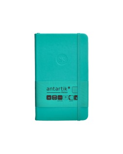 Cuaderno con gomilla antartik notes tapa dura a6 hojas rayas turquesa 100 hojas 80 gr fsc