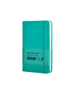 Cuaderno con gomilla antartik notes tapa dura a6 hojas rayas turquesa 100 hojas 80 gr fsc