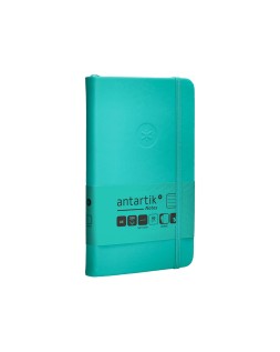 Cuaderno con gomilla antartik notes tapa dura a6 hojas rayas turquesa 100 hojas 80 gr fsc