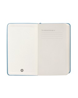 Cuaderno con gomilla antartik notes tapa dura a6 hojas lisas azul claro 100 hojas 80 gr fsc