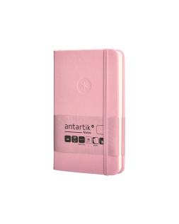 Cuaderno con gomilla antartik notes tapa dura a6 hojas lisas rosa pastel 100 hojas 80 gr fsc