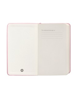 Cuaderno con gomilla antartik notes tapa dura a6 hojas lisas rosa pastel 100 hojas 80 gr fsc