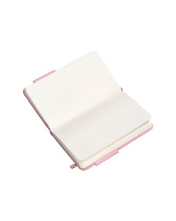 Cuaderno con gomilla antartik notes tapa dura a6 hojas lisas rosa pastel 100 hojas 80 gr fsc
