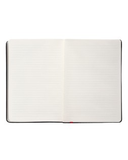 Cuaderno con gomilla antartik notes tapa dura a5 hojas rayas negro y rojo 100 hojas 80 gr fsc