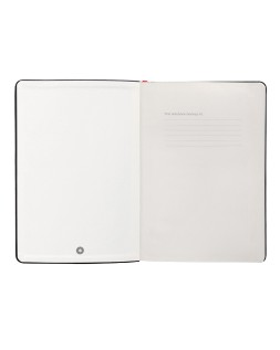 Cuaderno con gomilla antartik notes tapa dura a5 hojas cuadricula negro y rojo 100 hojas 80 gr fsc