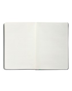 Cuaderno con gomilla antartik notes tapa dura a5 hojas rayas gris y turquesa 100 hojas 80 gr fsc