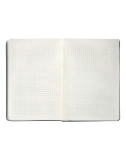 Cuaderno con gomilla antartik notes tapa dura a5 hojas cuadricula gris y turquesa 100 hojas 80 gr fsc