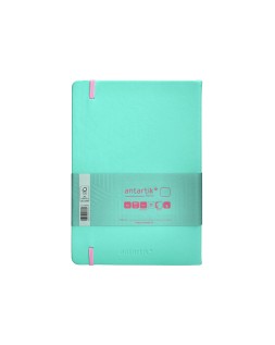 Cuaderno con gomilla antartik notes tapa dura a5 hojas lisas rosa y turquesa 100 hojas 80 gr fsc