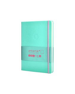 Cuaderno con gomilla antartik notes tapa dura a5 hojas lisas rosa y turquesa 100 hojas 80 gr fsc