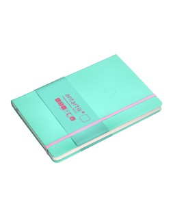 Cuaderno con gomilla antartik notes tapa dura a5 hojas lisas rosa y turquesa 100 hojas 80 gr fsc