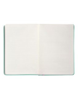 Cuaderno con gomilla antartik notes tapa dura a5 hojas rayas rosa y turquesa 100 hojas 80 gr fsc