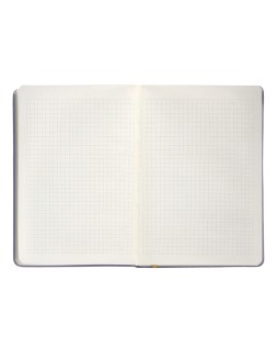 Cuaderno con gomilla antartik notes tapa dura a5 hojas cuadricula morado y amarillo 100 hojas 80 gr fsc