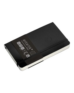 Cuaderno con gomilla antartik notes tapa blanda a6 cuadricula negro 100 hojas 80 gr fsc