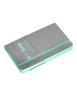 Cuaderno con gomilla antartik notes tapa blanda a6 hojas lisas gris y turquesa 100 hojas 80 gr fsc