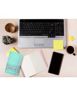 Cuaderno con gomilla antartik notes tapa blanda a6 hojas lisas rosa y turquesa 100 hojas 80 gr fsc