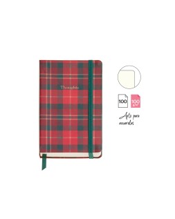 Cuaderno cosido miqulerius lennox highland days logbook 90x140 mm liso 100 hojas marfil