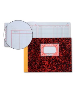 Libro miquelrius cartone 3086 cuarto apaisado 100 hojas cuentas corrientes debe haber y saldo