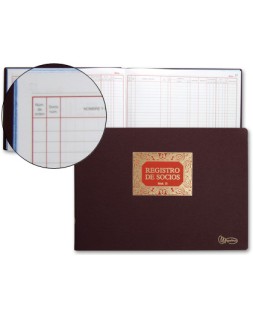 Libro miquelrius n.13 folio apaisado 100 hojas registro de socios