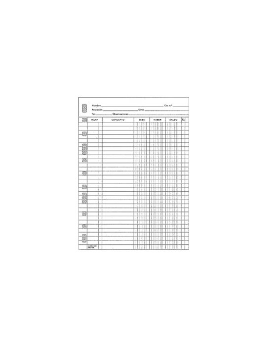 Recambio multifin 3005 folio natural cuentas corrientes 50 hojas 215x310 mm