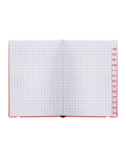 Libreta indice liderpapel similpiel a7 120 hojas 70gr color rojo