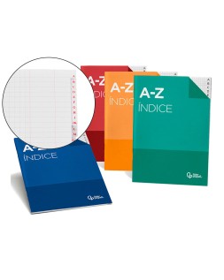 Indice liderpapel tapa cartoncillo cuarto 24 hojas 70g/m2 colores surtidos