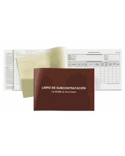 Libro miquelrius subcontratacion folio natural juego de 10 hojas autocopiativas