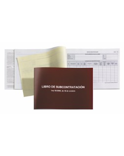 Libro miquelrius subcontratacion folio natural juego de 10 hojas autocopiativas texto gallego