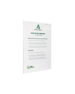 Libro liderpapel hojas de reclamaciones junta de andalucia din a4 24 juegos original + 2 copias