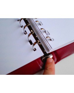 Libro liderpapel din a4 actas 30 anillas con 100 hojas movibles taladradas y numeradas color burdeos