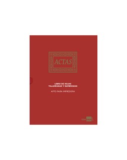 Libro liderpapel din a4 actas 30 anillas con 100 hojas movibles taladradas y numeradas color burdeos