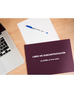 Libro liderpapel subcontratacion folio juego de 10 hojas autocopiativas