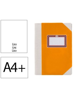 Libro cartone cosido fernandes flecha din a4+ liso 50 hojas 100 gr naranja