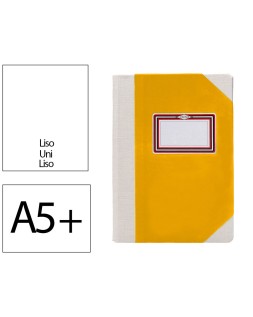 Libro cartone cosido fernandes flecha din a5+ liso 50 hojas 100 gr amarillo