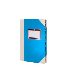 Libro cartone cosido fernandes flecha din a5+ liso 50 hojas 100 gr azul